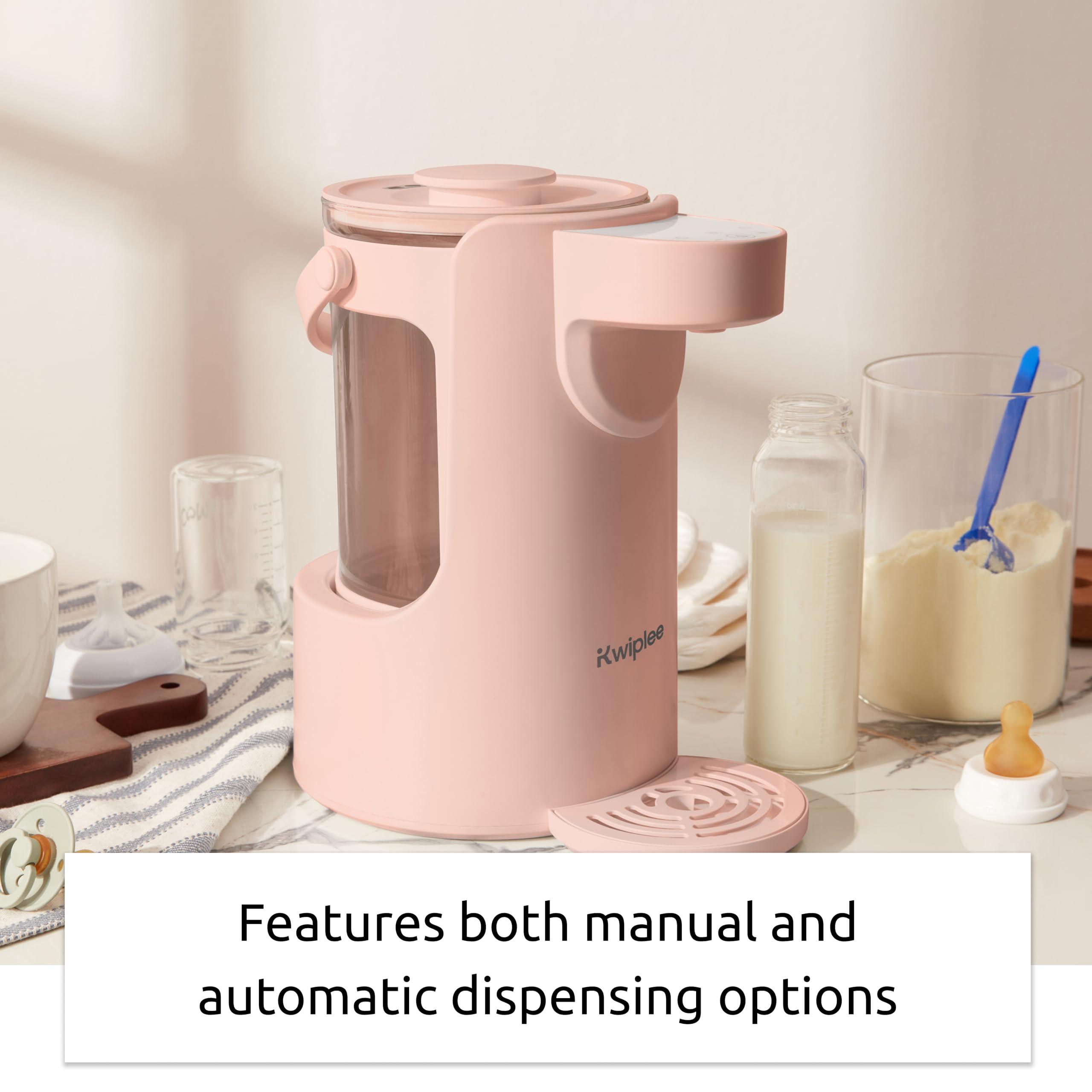 Kwiplee Kwiplee Smart Pour Warm Water Dispenser (Pink), Instant Water Warmer for Baby Formula, 2L Detachable Glass Tank, Hot Water Dispenser, 24/7 Keep Warm, Baby Bottle Warmer, Baby Water Warmer