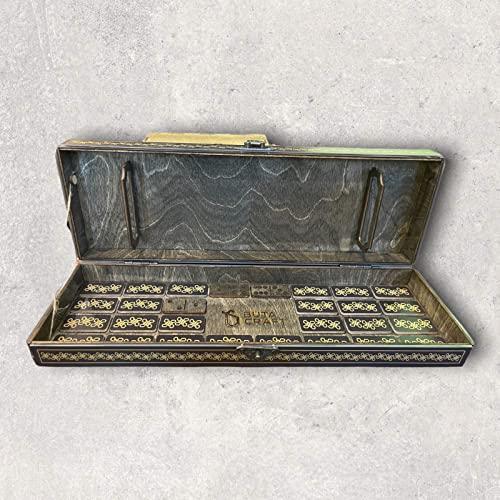 Generic Limited Edition Hand-Made Craft Wood Dominoes for Adult and Kids with Wood Case by Buta Craft