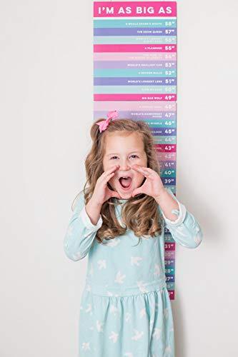 Sticky Bellies Educational Height Comparison Growth Chart - Removable - Girls - Boys - Includes Age Stickers! Girl