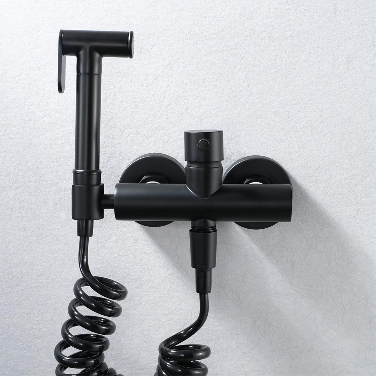 YUJBILTR High Pressure Brass Handheld Bidet Sprayer Kit with 1.5M Hose, Hot and Cold Bidet Sprayer for Toilet Cleaning, Personal Hygiene