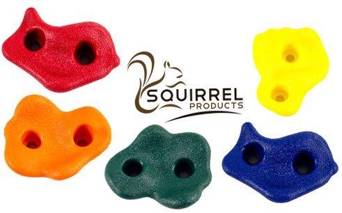 Squirrel Products Squirrel Products 20 Extra Large Deluxe Rock Climbing Holds with Mounting Hardware - DIY Rock Wall Comes with Mounting Hardware - Ages 3+