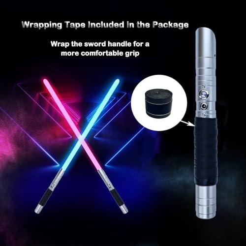 KYBERS KYBERS Basic Series Light Saber with 11 Colors Changeable Metal Hilt RGB Sabre Toy for Kids and Adults (Silver)
