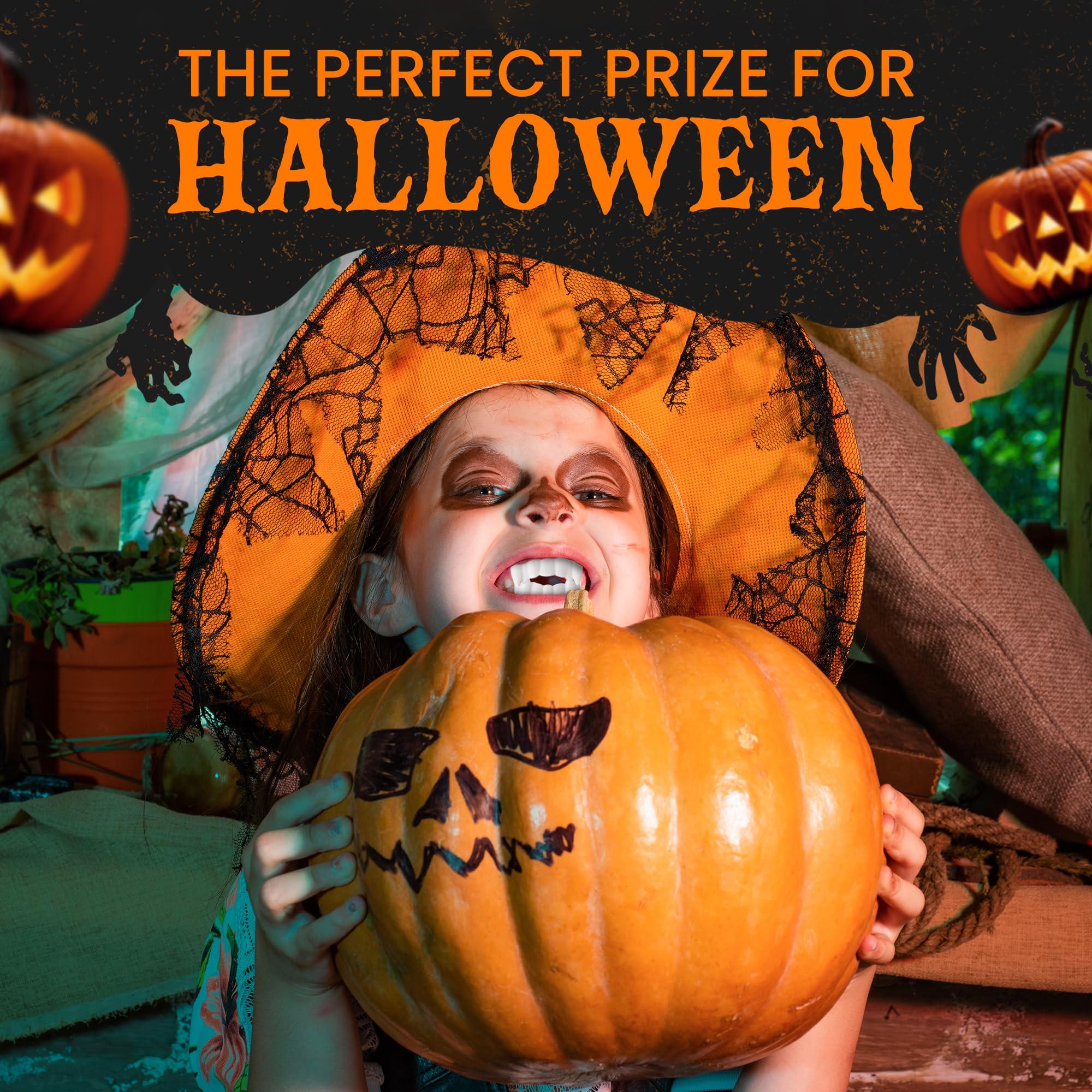 Srenta Srenta 144 Pack Vampire Teeth Kids Size - White Fake Vampire Teeth for Kids, Vampire Fangs for Kids Costume, Dress-Up, Pretend Play, Halloween Teeth for Halloween Party Favors