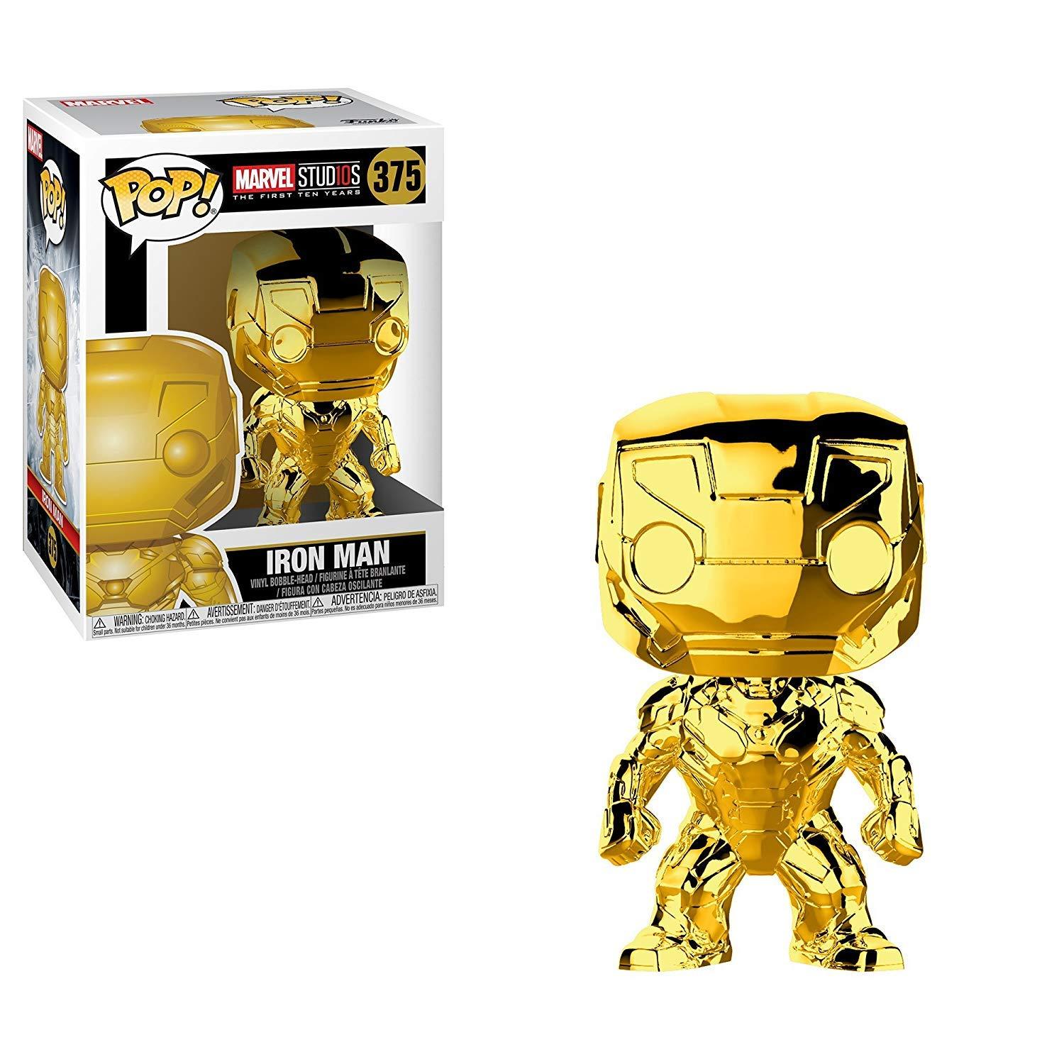 Funko Funko Pop! Marvel: Marvel Studio 10 Gold Chrome Vinyl Figure Collection #1, 3.75" (Set of 5)