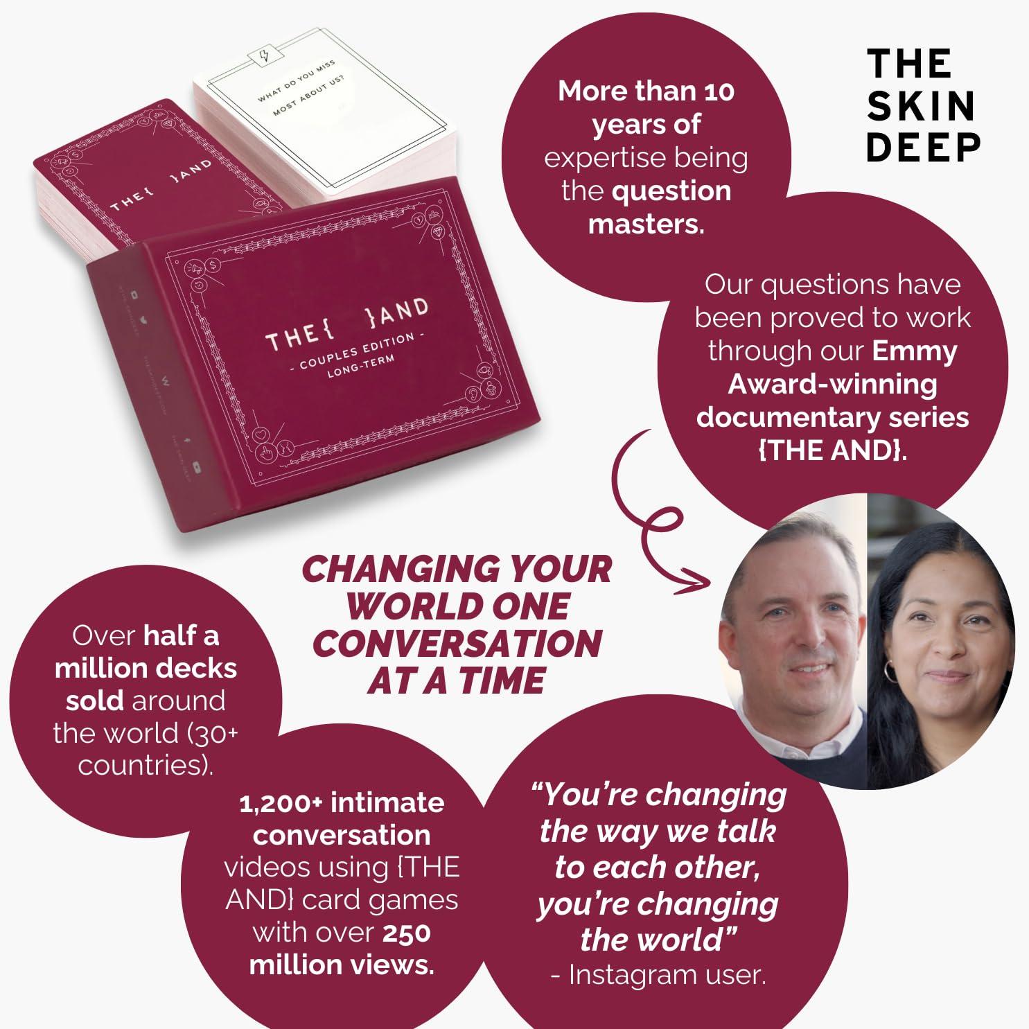 {THE AND} {THE AND} Long Term Couples Edition - 199 Meaningful Conversation Cards for Couples - Questions to Reconnect & Deepen Relationships - Couples Card Game to Reflect & Rediscover Love by The Skin Deep