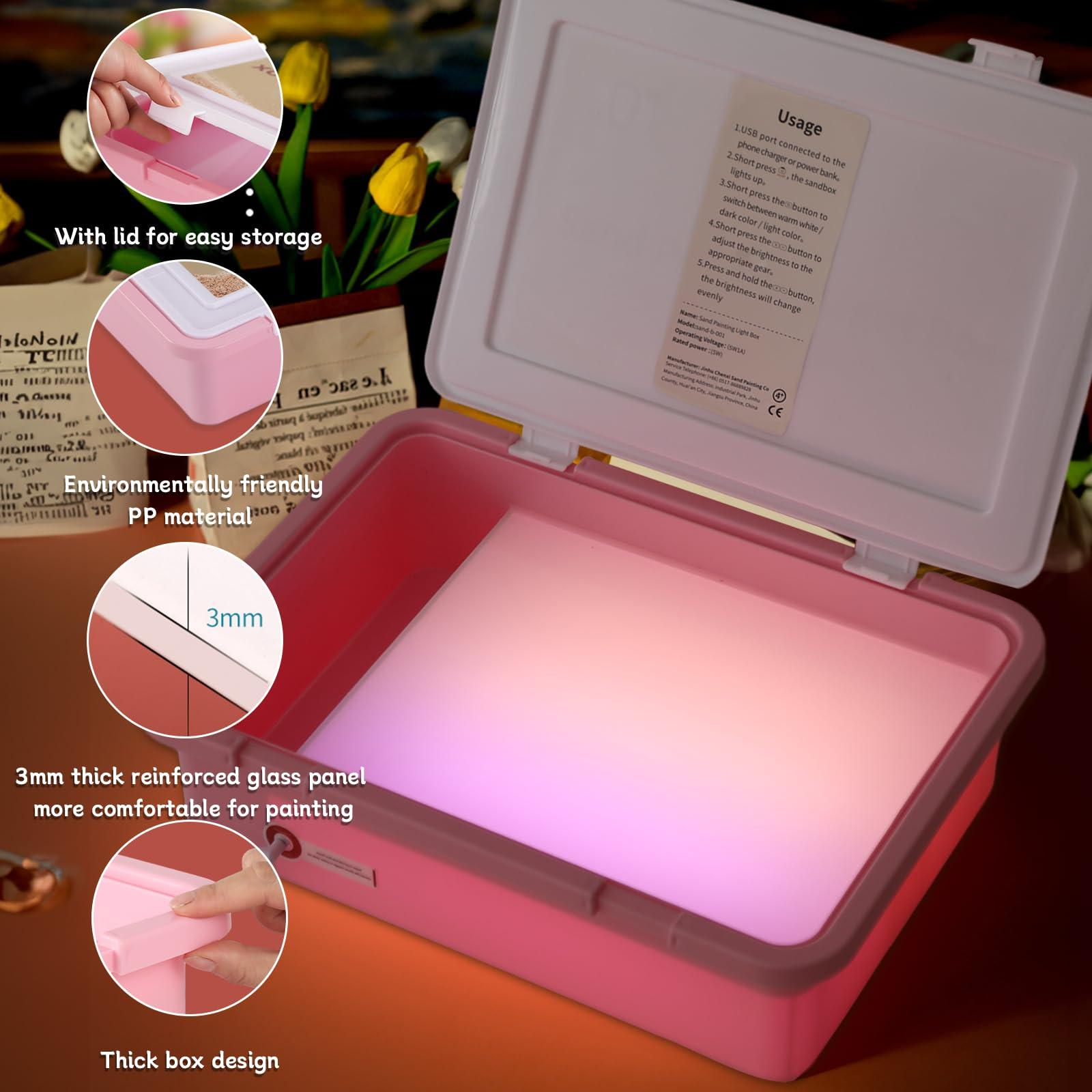 la-belle-vie Light Table for Kids Manipulative | Sand Painting Light Box | Kids Light Table | Light Table Toys | Light Up Table for Kids | Sensory Light Table Accesories |3 Modes,10-Level Dimming18(Green)