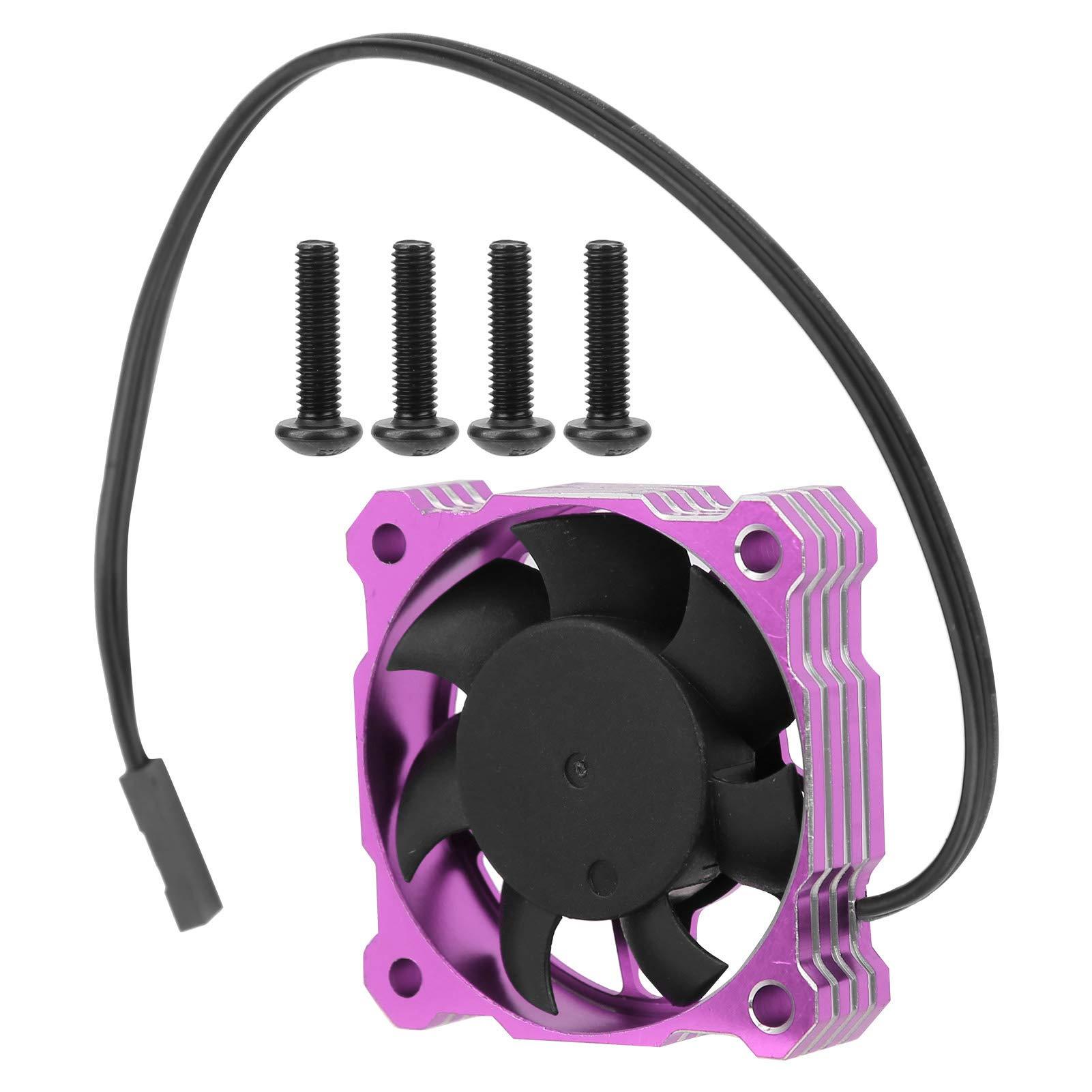 Gavigain Gavigain RC Cooling Fan, 40mm Motor Cooling Fan for RC Cars 16000RPM Brushless ESC Alluminum Motor Cooling Fan High Speed RC Cooling Fan for RC Vehicles (Purple)