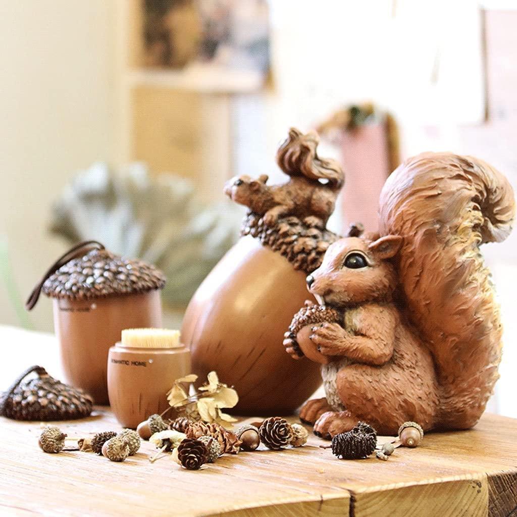 Junorstar Junorstar Piggy Bank Children\'s Toy Money Box Cute Cute Squirrel Piggy Bank Resin Animal Coin Box Cute Squirrel Shape Savings Money Bank Brown Piggy Bank Gifts for Adults Or Kids Money Box Piggy Bank