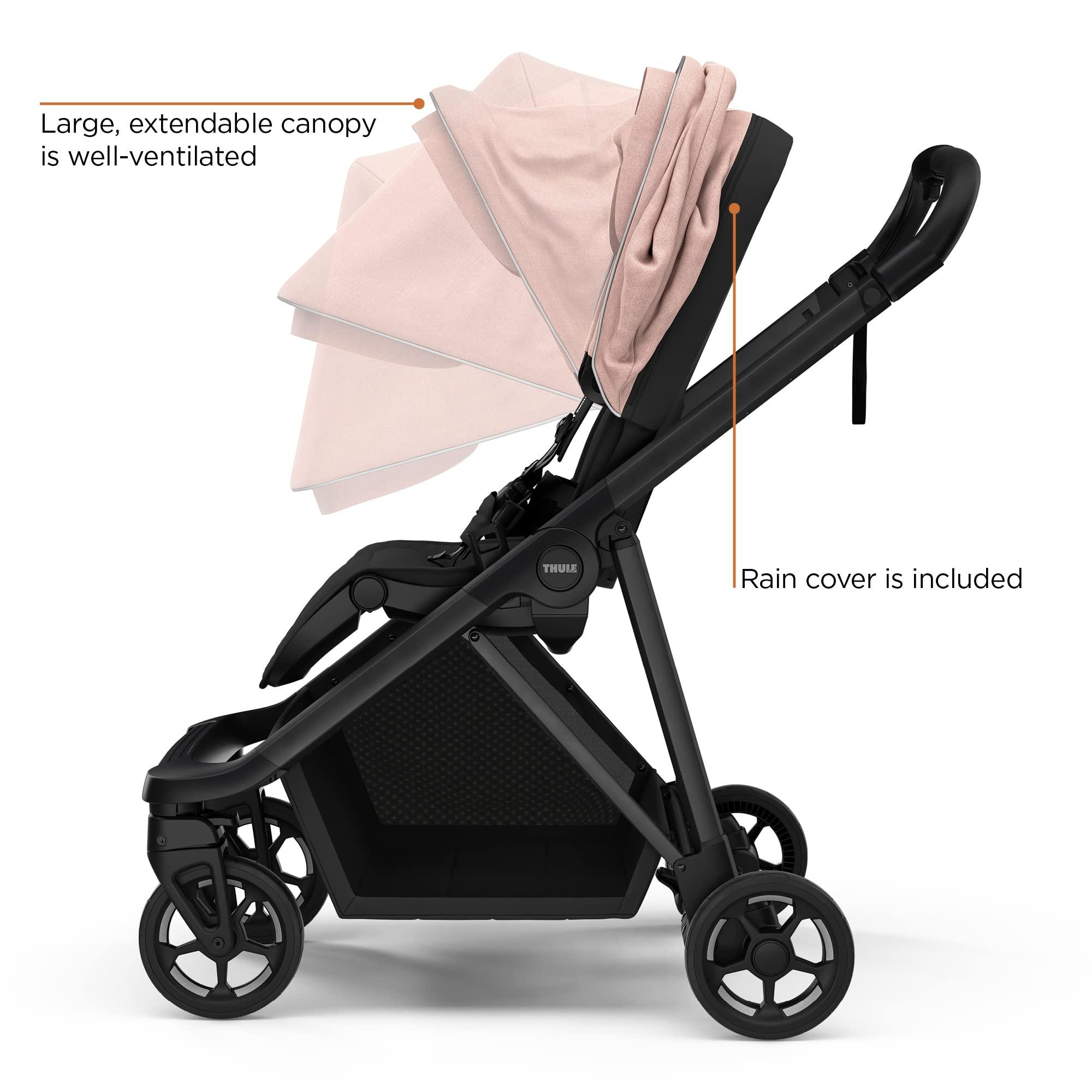 Thule Thule Shine Baby Stroller, Full-Size Stroller Features, Compact and Lightweight Design, Reversible seat, Spacious Storage Basket, Adjustable Leg Rest, Easy one-Hand fold