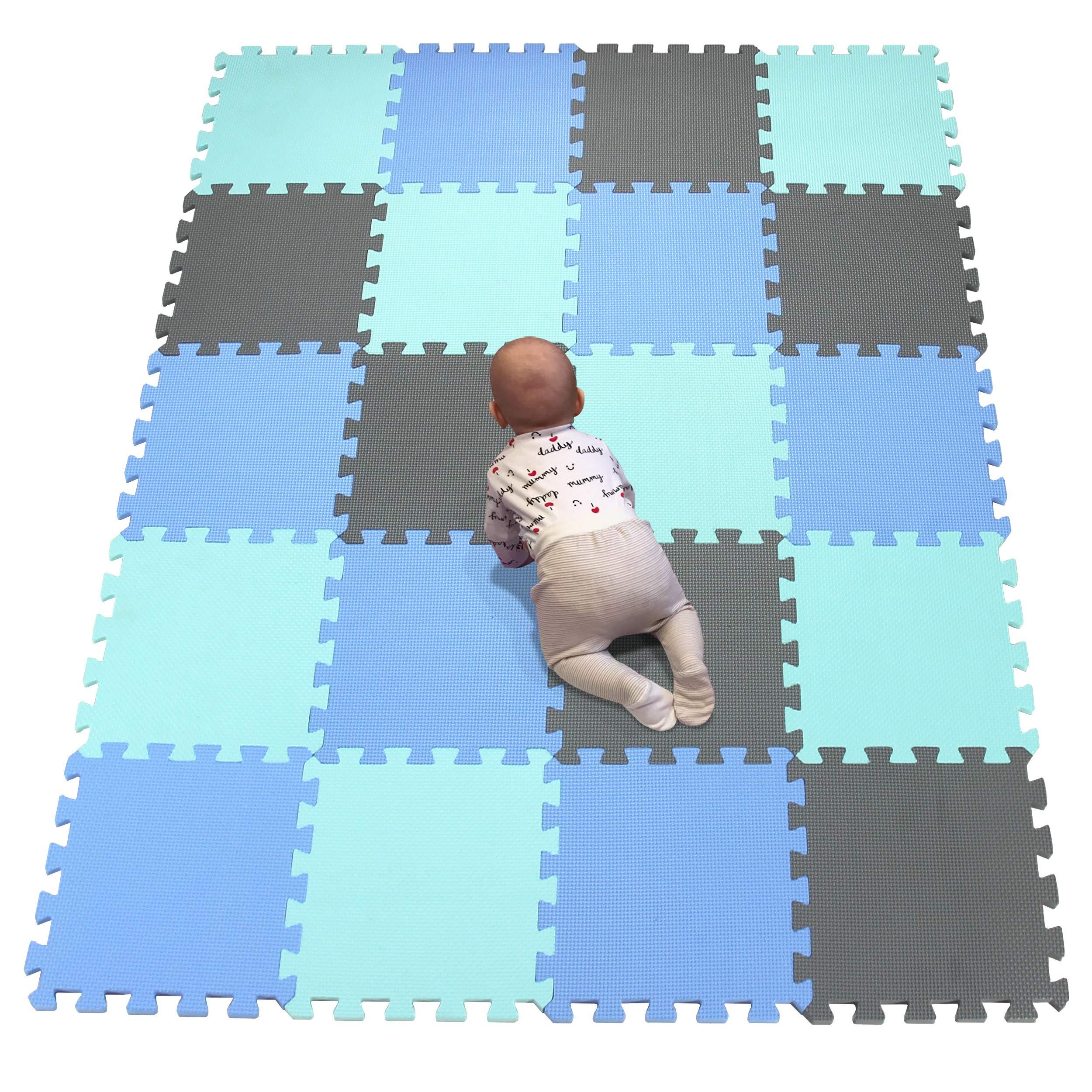 YIMINYUER YIMINYUER 20 Tiles (30cm30cm1cm Each Tile) Baby Soft Puzzle Play Mats, Kids Thick EVA Foam Floor, Toddlers & Children's Soft Interlocking Mat R07R08R12G301020