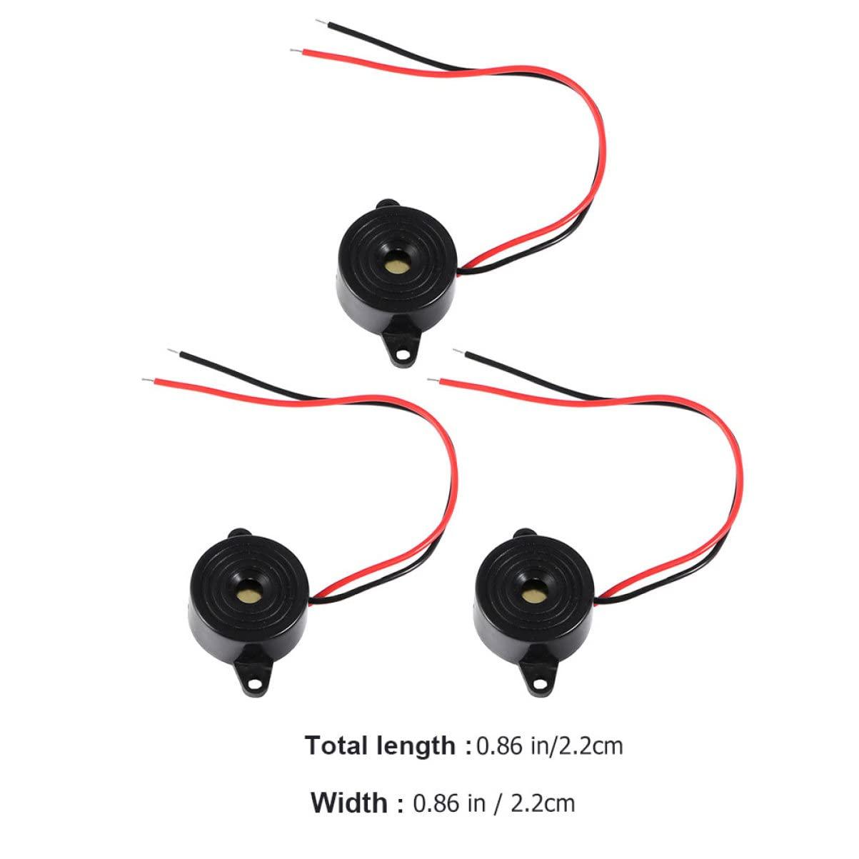 TOYANDONA TOYANDONA 5sets Practical Continuous Buzzer Electric Piezo Buzzer Home Security Alarm 2-Wire Connector 3-24v Dc Voltage 3pcs*5