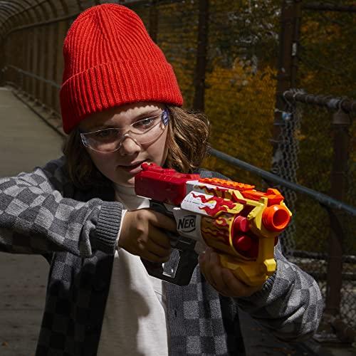 NERF NERF Mega CycloneShock Toy Blaster, Hotrod Color Style, 6-Dart Drum, 6 AccuStrike Mega Darts, Easy Priming (Amazon Exclusive)