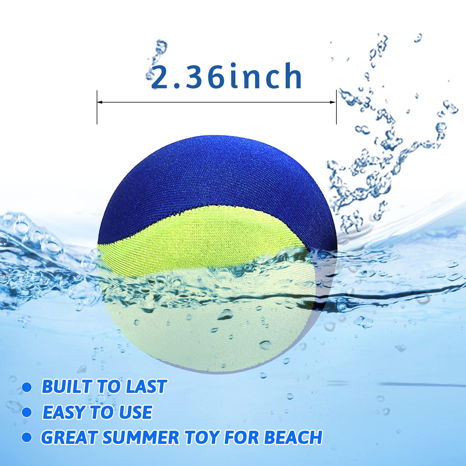 Guard Glasses Guard Glasses Water Skipping Ball Summer Beach Ball 2-Pack Water Bouncing Balls Grip Ball for Beach Swimming Pool River Lake, Red