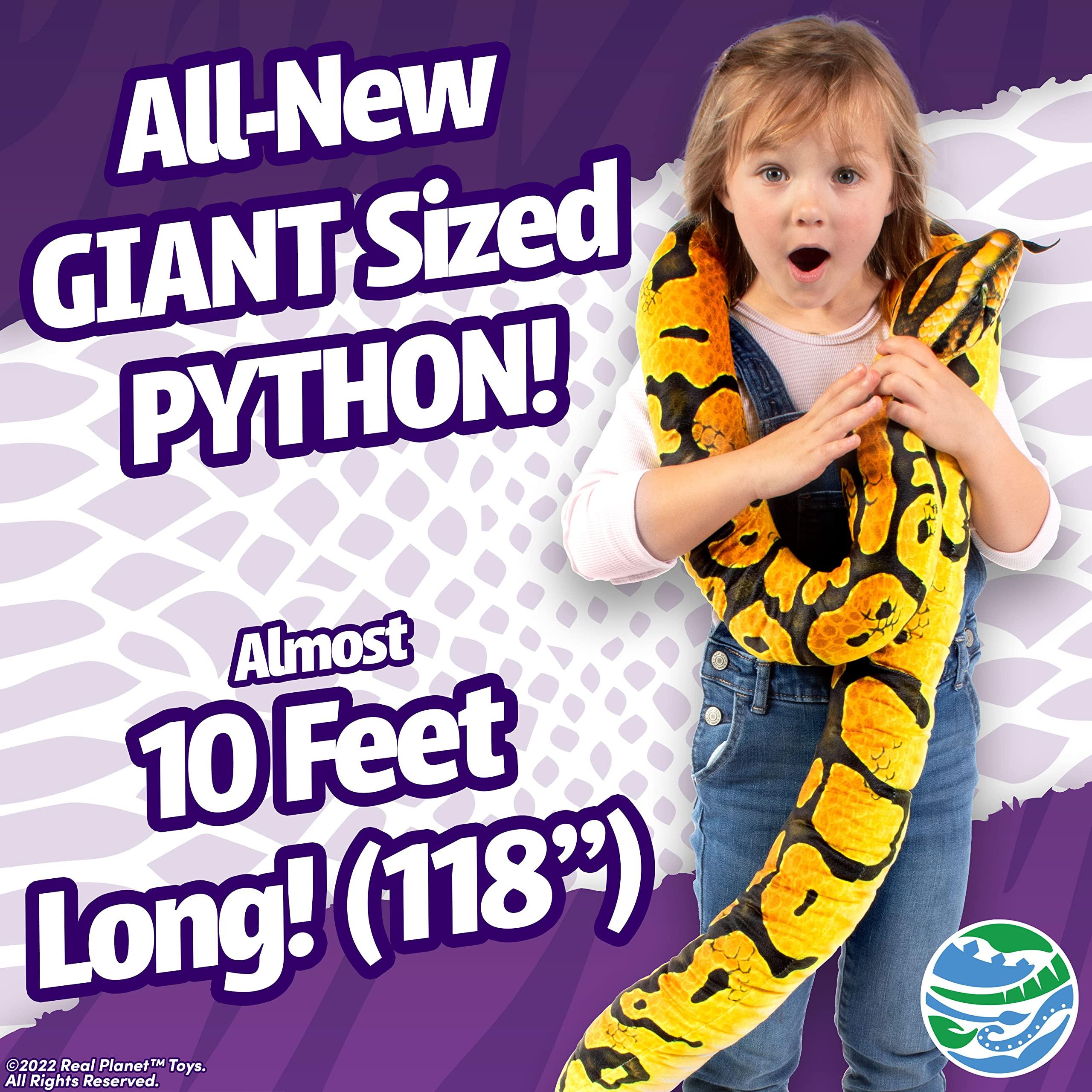Real Planet Real Planet 79\" Stuffed Animal Snake - Over 6 Feet Long Green Snake Stuffed Animal, Giant Snake Plush Toy, Stuffed Snake Plush Large (Green Tree Python, 79\") (78.7\" Long)