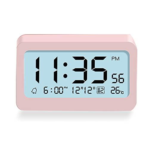 HOTIPS HOTIPS Sleep Training Clock for Toddlers, Multifunctional Children's Sleep Trainer, Kid's Bedroom Baby Toddler Alarm Clock (Pink)