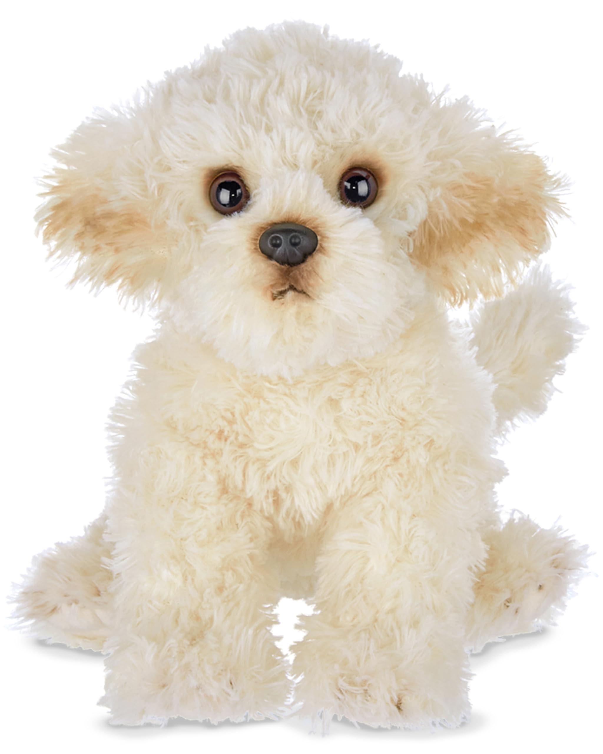 Bearington Collection Bearington White Dog Stuffed Animal 13 In - Puppy Stuffed Animals - Plush Dog Toys for Kids Maltipoo Labradoodle Plushies