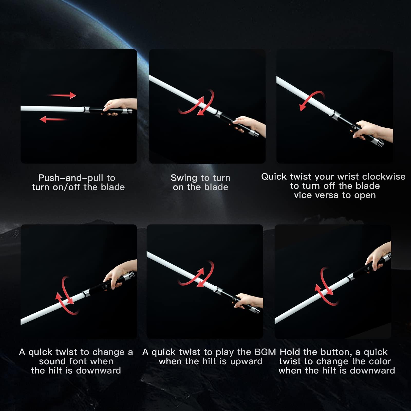 XenoSaber XenoSaber Upgraded Xenopixel 3.0 Motion Control Light Saber, Smooth Swing Combat Dueling Saber for Adults with APP, 34 Sound Fonts Infinite Color Change, 16GB SD Card, 8 Light Effect 12 Ignition