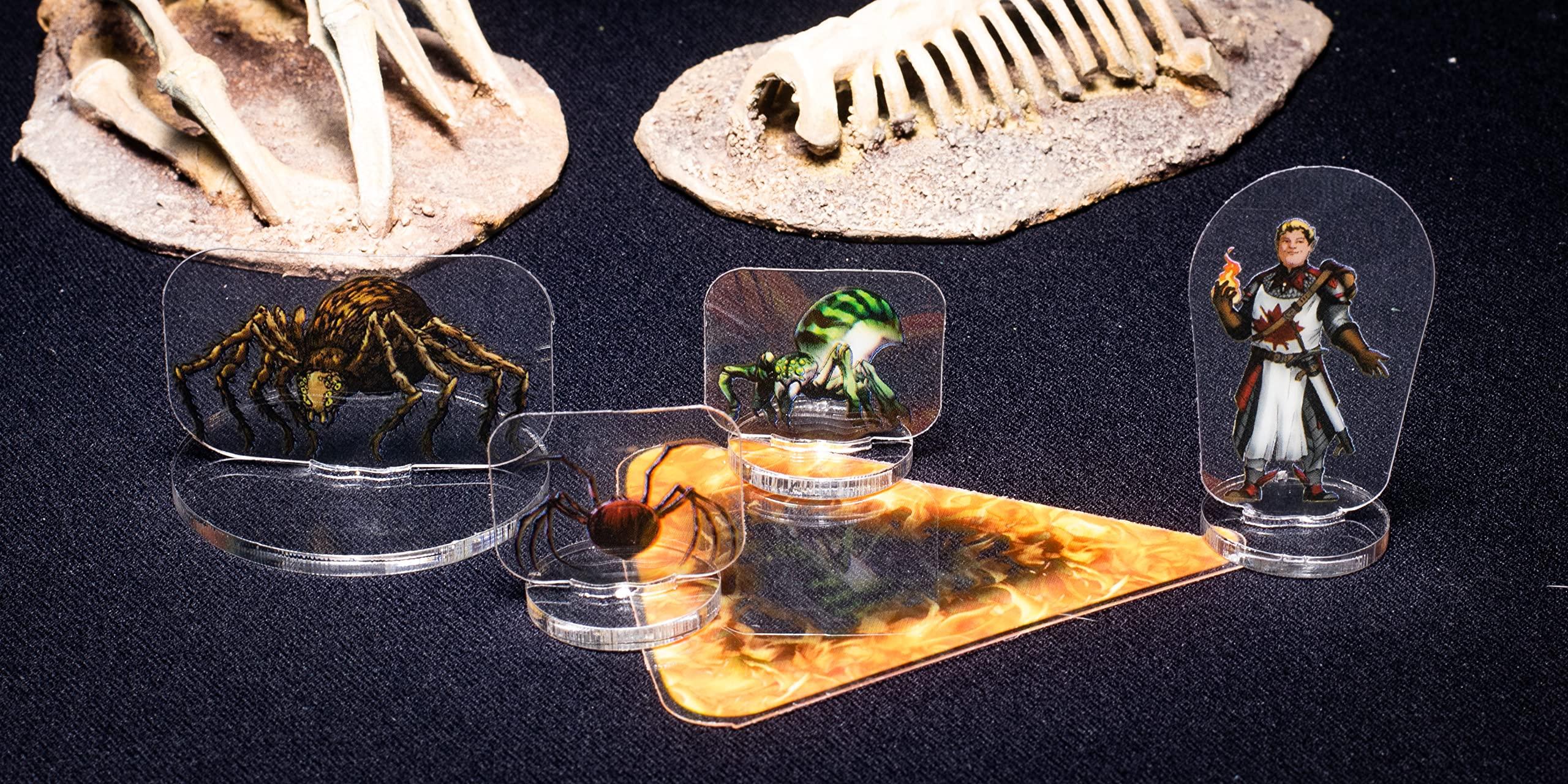 Arcknight Arcknight Spell Effects Templates for D&D 5E; 24pc Markers for AOE Spells with Reference; Condition, Buff, and Summon Tokens; for DND Pathfinder TTRPG