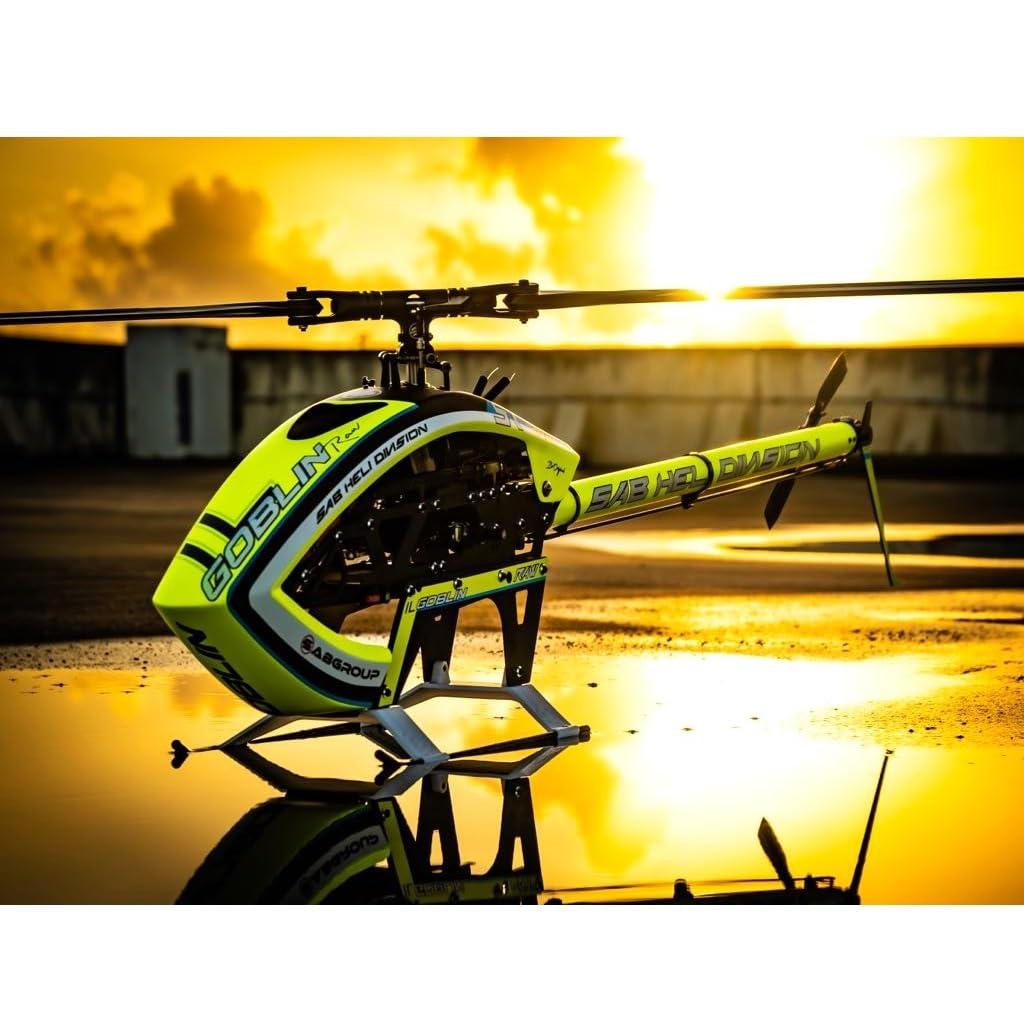 SAB Heli Division SAB ilGoblin RAW with Aluminum Tail Boom, Without Battery & Electronics - Electric Remote Control Helicopter, RC Helicopter SAB Goblin Unassembled Kits Size 700 for Adults