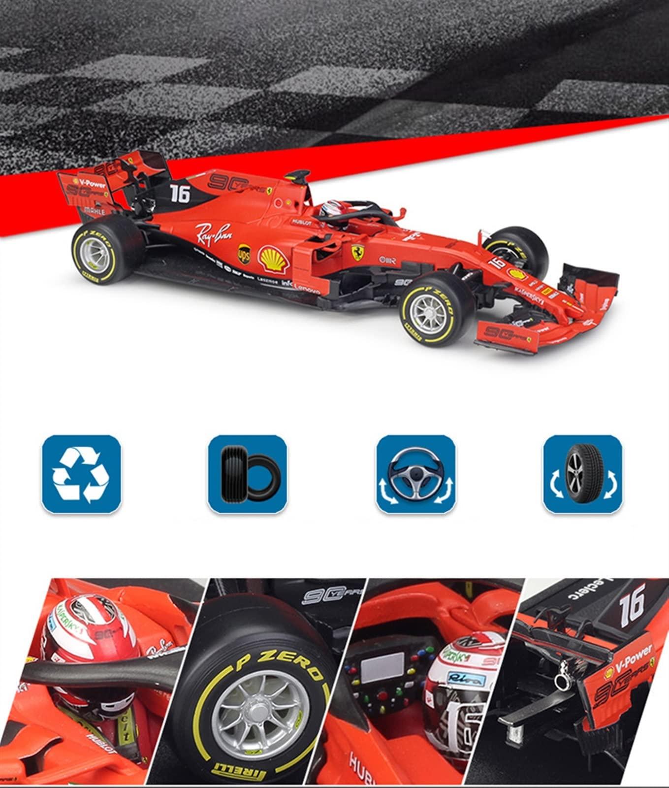 SWITC SWITC Treasureable Alloy Vehicle Model for 2019 Metal Ferrari F1 Car Formula One SF71H/90 Alloy Toy Car 1 18 Festive Deluxe Gift (Color : G)
