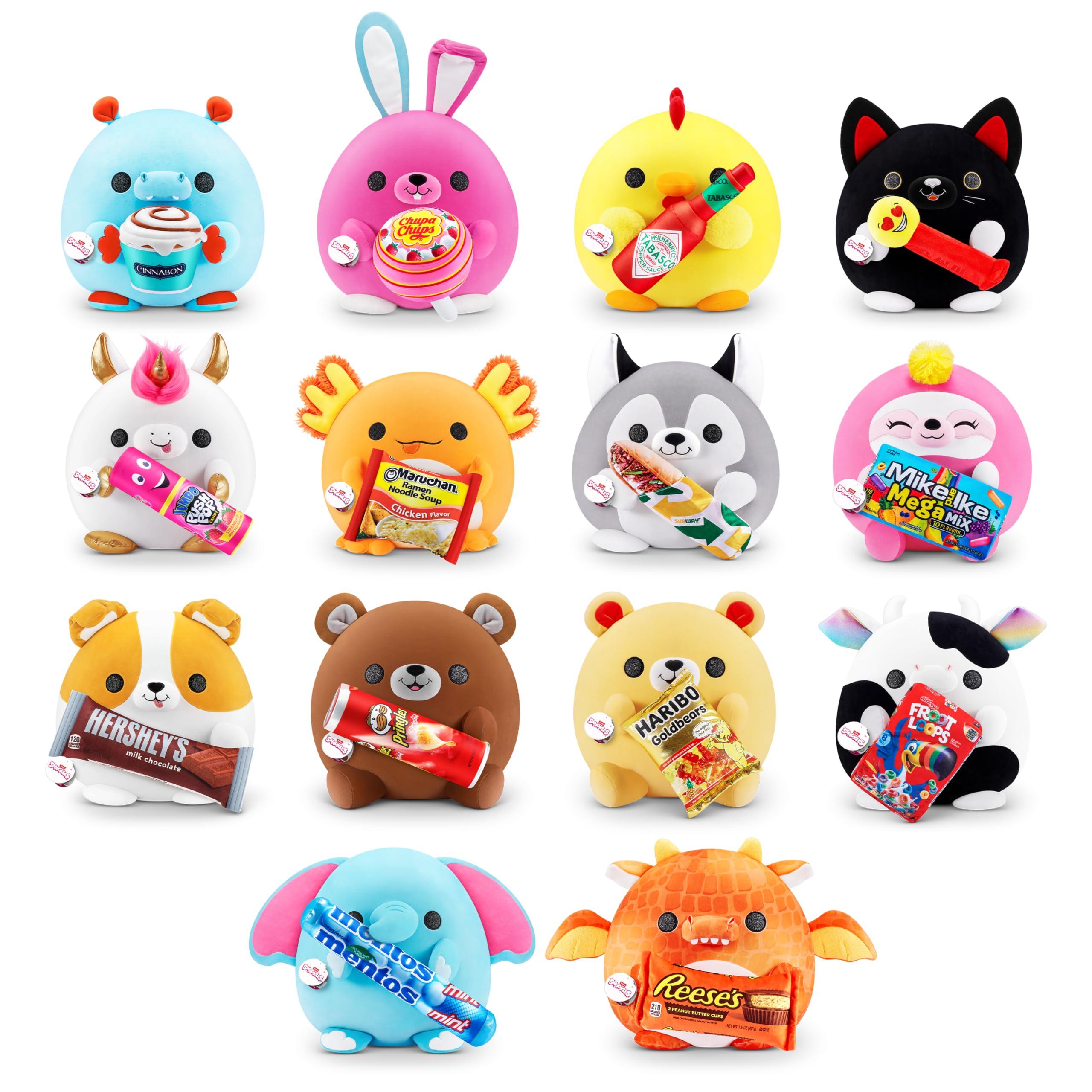 Snackles Snackles (Reese\'s Pieces) Dragon Super Sized 14 inch Plush by ZURU, Ultra Soft Plush, Collectible Plush with Real Licensed Brands, Stuffed Animal