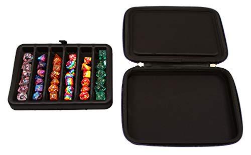 Forged Dice Co. Forged Dice Co. Dice Storage Case with Removable Slotted Tray - Storage Box Holds 42 Metal or Plastic Polyhedral Dice - Dice Tray and Display Case Works with DND and Dungeons & Dragons Game Dice