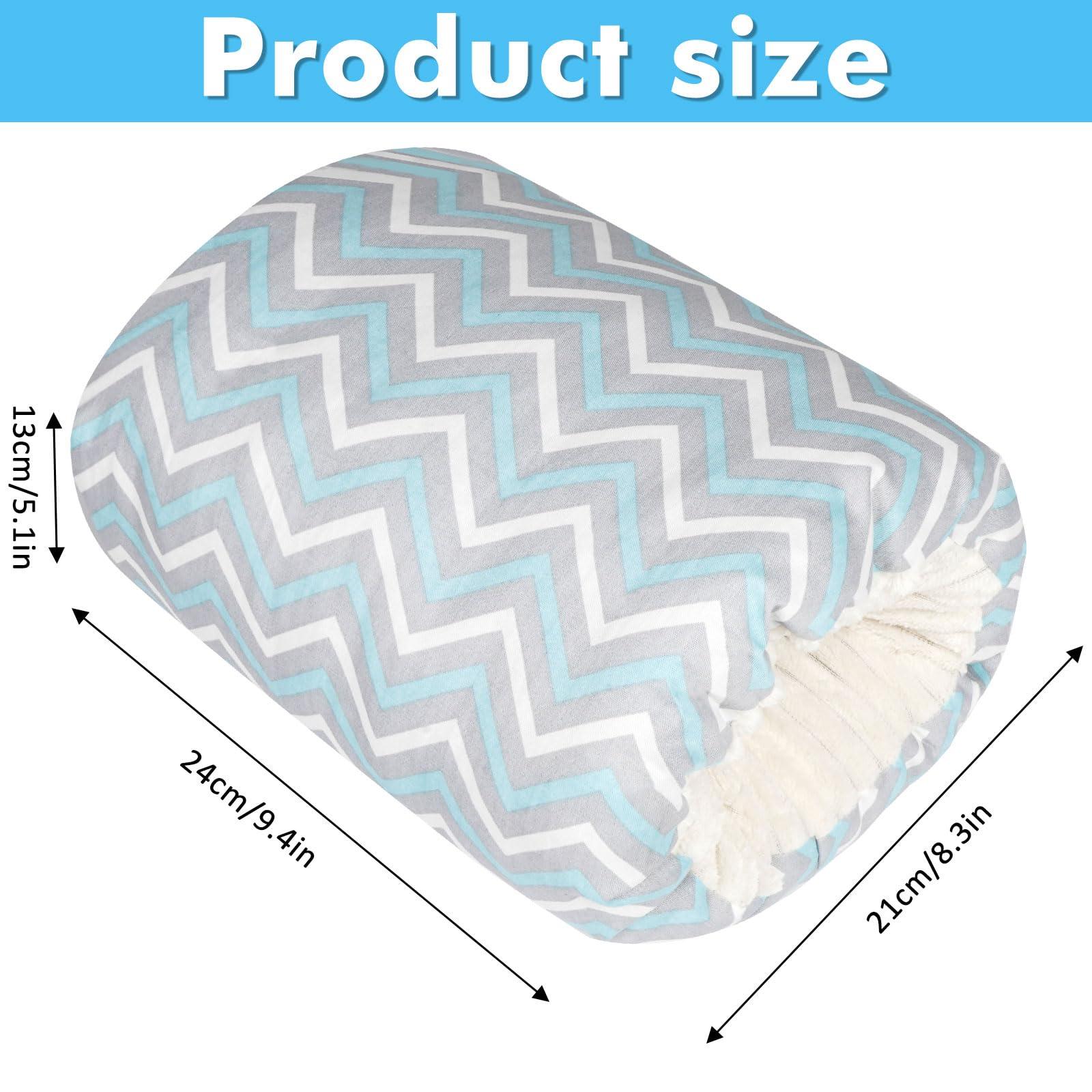 TEUOPIOE Baby Feeding Arm Pillow,Soft Cotton Bottle Nursing Arm Pillows for Newborn,Breastfeeding Pillows for More Support for Mom and Baby,Portable and Washable,Ergonomic Nursing Essentials(Blue Ripple)