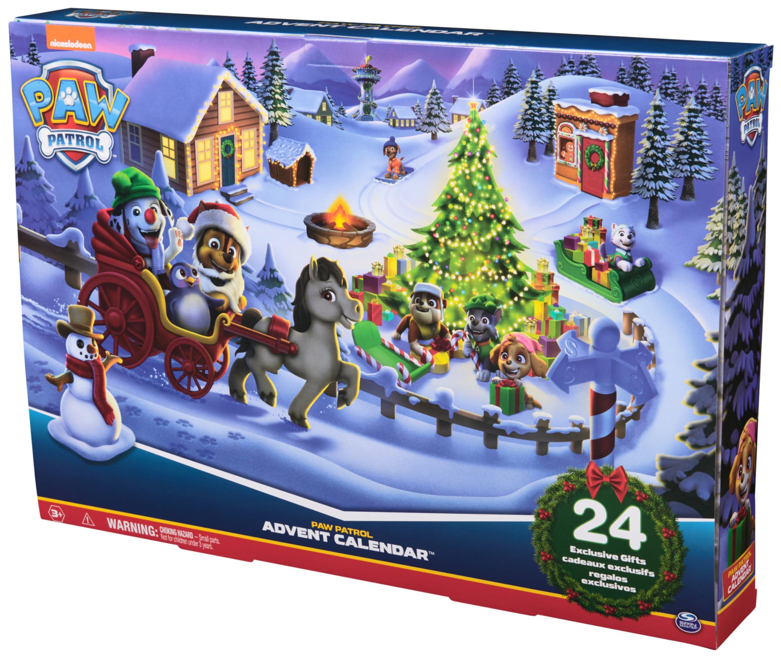 Paw Patrol Paw Patrol: 2024 Advent Calendar with 24 Surprise Toys - Figures, Accessories and Kids Toys for Boys & Girls Ages 3 and up!