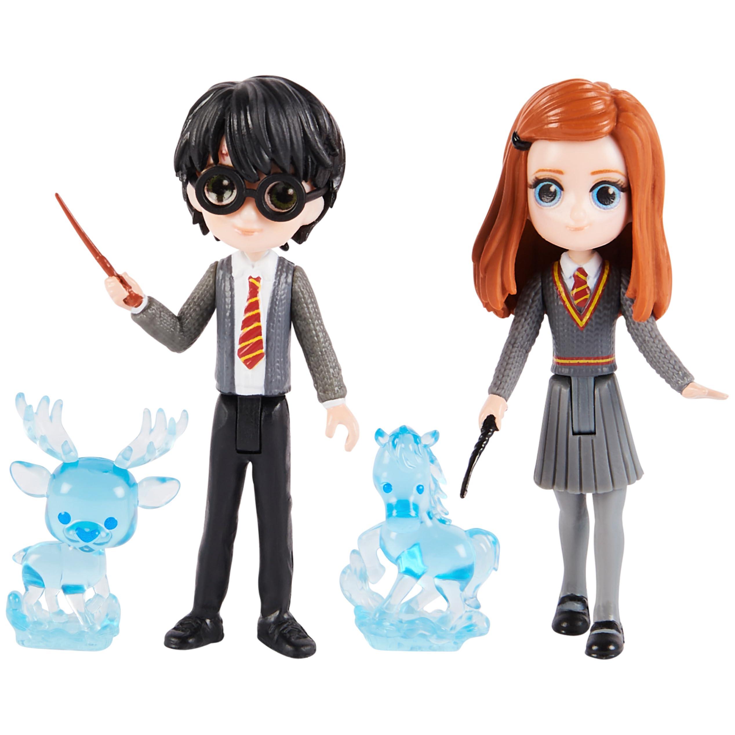 Wizarding World Wizarding World, Magical Minis Harry Potter and Ginny Weasley Patronus Friendship Set with 2 Toy Figures and 2 Creatures, Kids Toys for Ages 5 and up