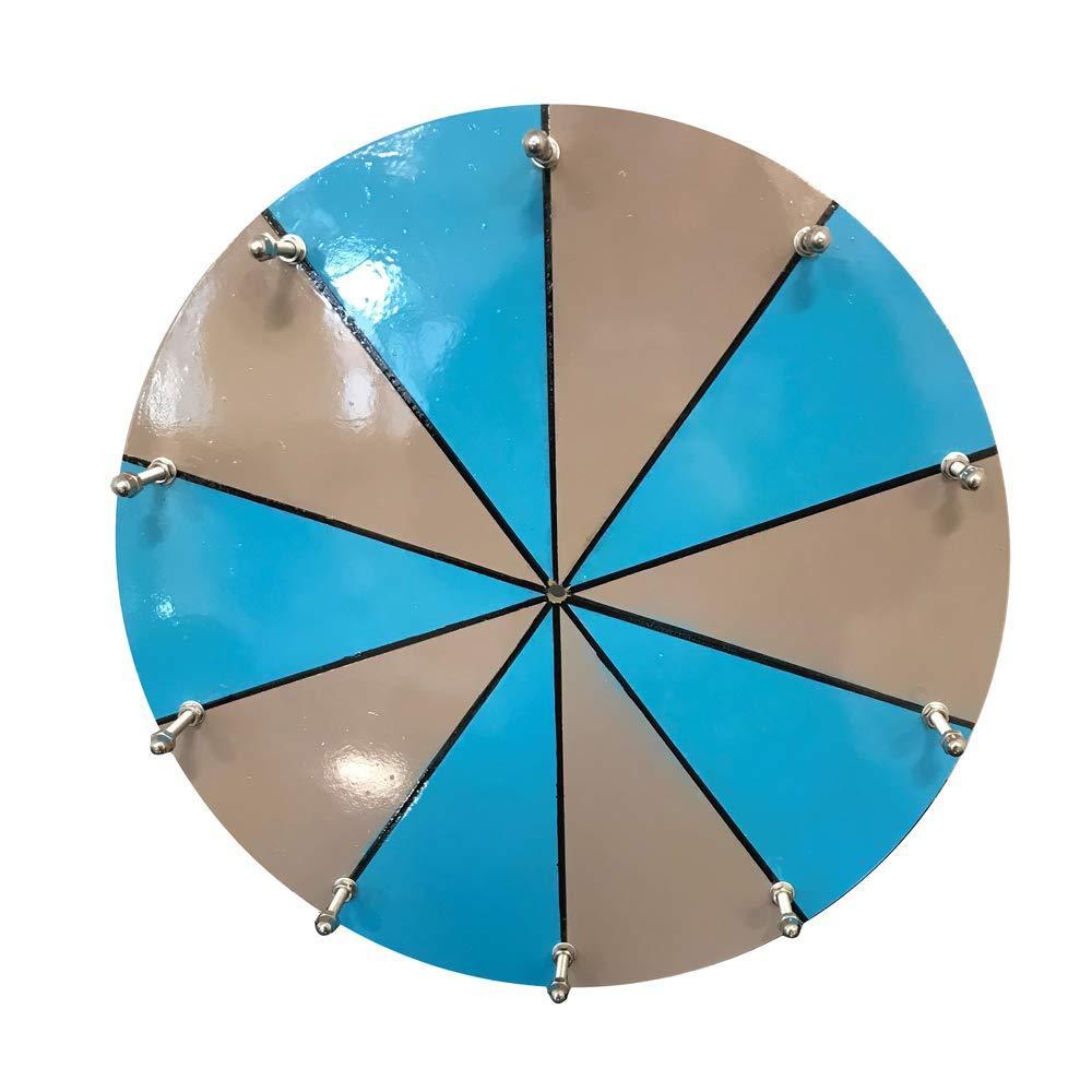 WoodWell WoodWell 16 Inch Tabletop Spinning Prize Wheel w/ Wood Stand | Dry Erase | 10 Customizable Slots | Casino Games | Family Night | Classrooms | with Markers and Eraser
