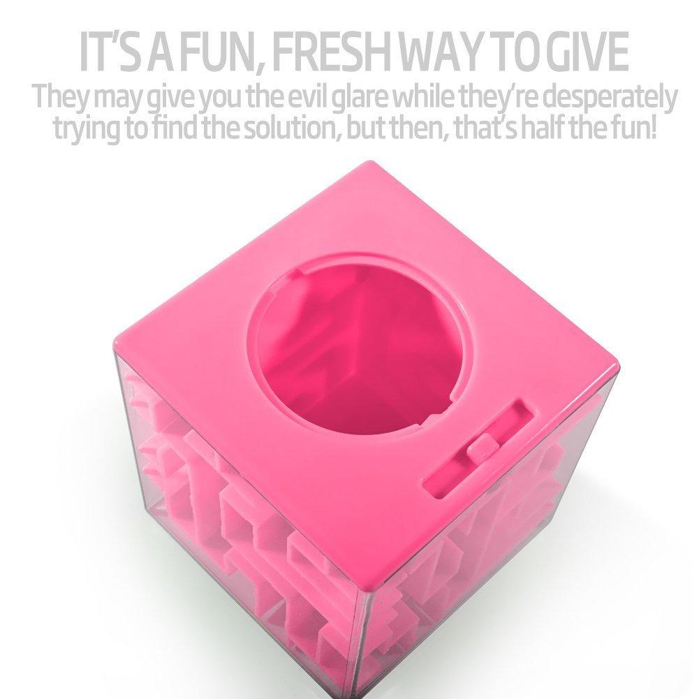 Trekbest Trekbest Money Maze Puzzle Box - A Fun Unique Way to Give Gifts for Kids and Adults (Pink)