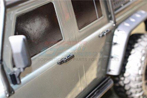 GPM R/C Scale Accessories : Simulation Door Handle (Large) For TRX-4 Trail Defender Crawler - 4Pc Set Black