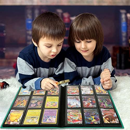 PKMLIFE PKMLIFE Trading Card Binder Holder, 9 Pocket Album Sleeves for Baseball Yugioh MTG TCG Cards, Collection Card Best Protection, 20 Pages Put up to 360 Cards(Greem)