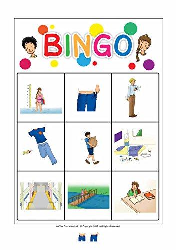 Yo-Yee Flashcards Adjectives Flashcards in Chinese Language - Set 3 - Flash Cards with Matching Bingo Game for Toddlers, Kids, Children and Adults to Learn Mandarin