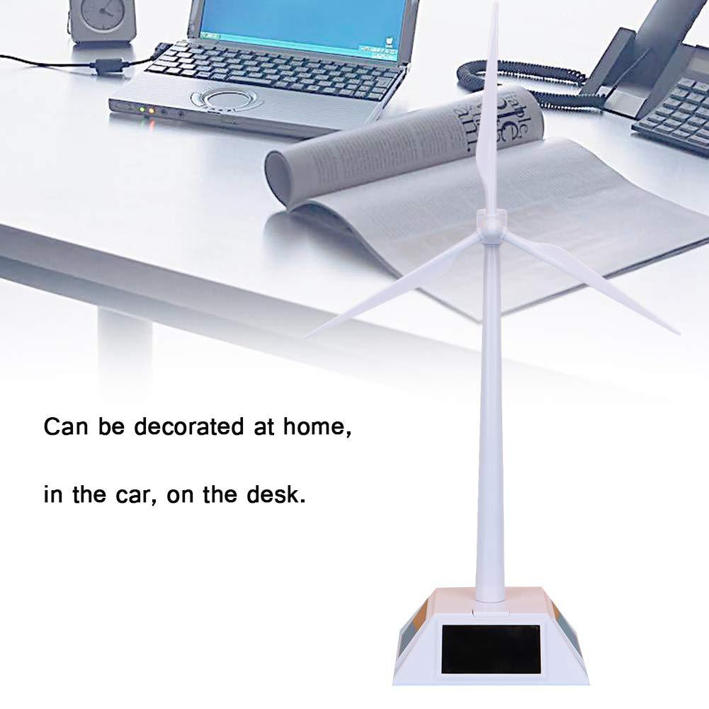 SUNGOOYUE SUNGOOYUE Solar Windmill Toy, White Mini Desktop Solar Powered Windmill Model Home Decor Ornament Science Teaching Tool