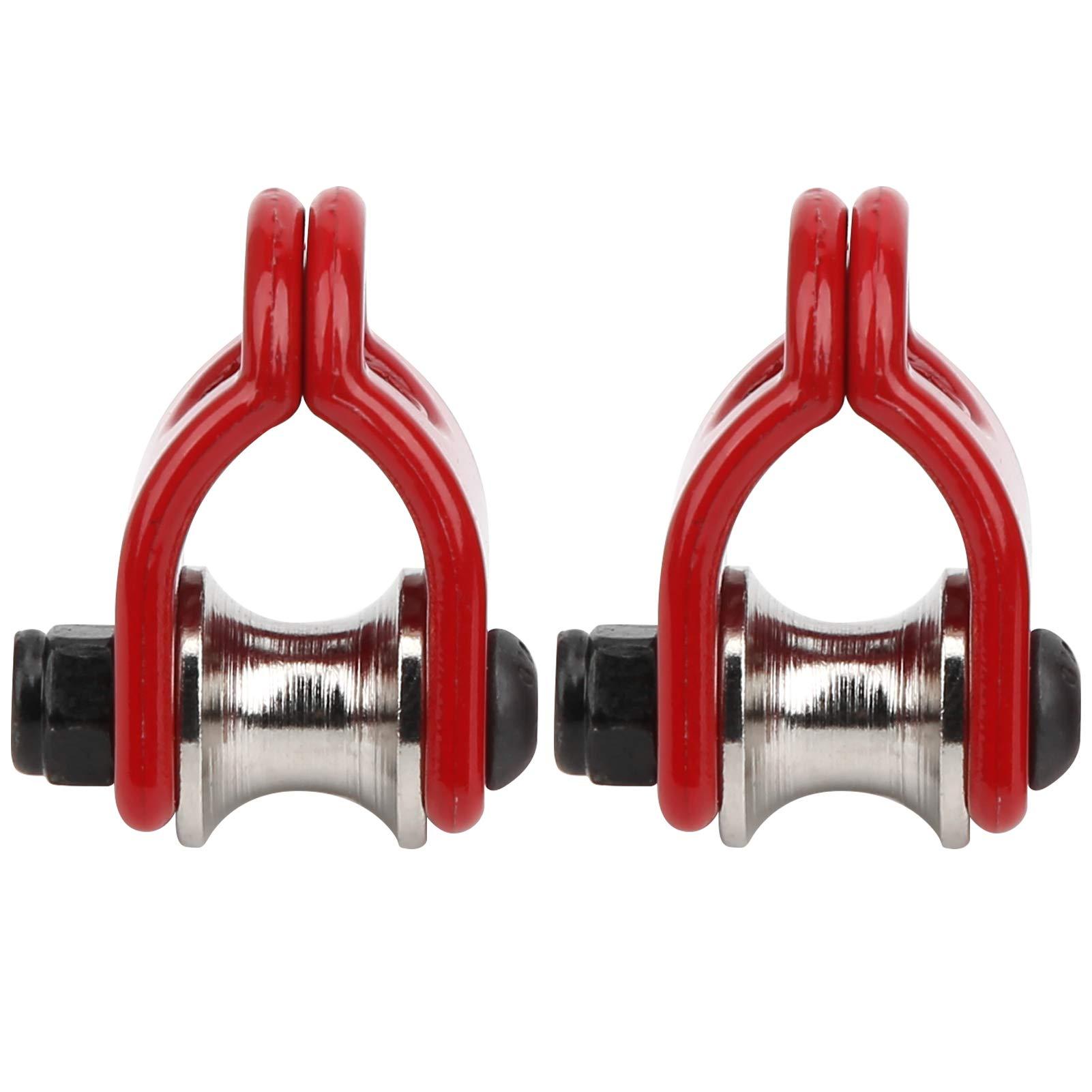 VGEBY RC Lifting Pulley, 2PCS Lifting Pulley Upgrade Parts 1/10 Scale RC Car Lifting Pulley Vehicle Scale Accessories for HSP REDCAT Crawler Car Crawler(Type A) 1/10 Scale Rc Tow Winch Shackle Rc Winch