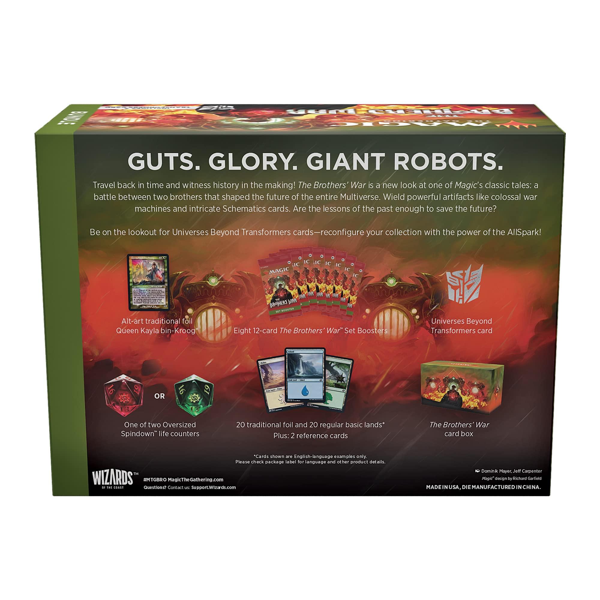Magic The Gathering Magic The Gathering The Brothers War Bundle | Transformers Card, 8 Set Boosters, and Accessories