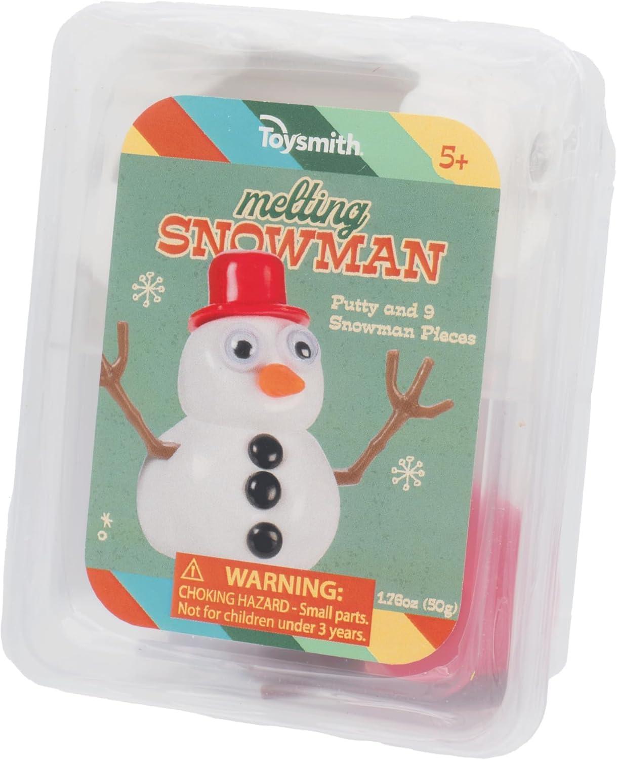 Toysmith Toysmith Melting Snowman Reusable Putty Slime Kit with Snowman Accessories Build, Melt & Rebuild Fun Desk Toy & Holiday Gift for Kids Christmas Stocking Stuffer Ages 5+