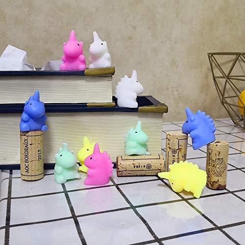 Mypre Unicorn Mochi Squishy Hand Toys Mini Mochi Squishies Squeeze Toy Birthday Party Favors for Kids Kawaii Squishys Stress Reliever, Pack of 10