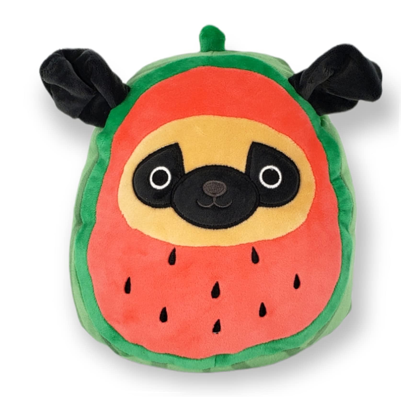 Squishmallow Squishmallow SQUISHMALLOWS KellyToy 8 inch (20cm) Foodie Squad - Prince The Pug in Watermelon Costume
