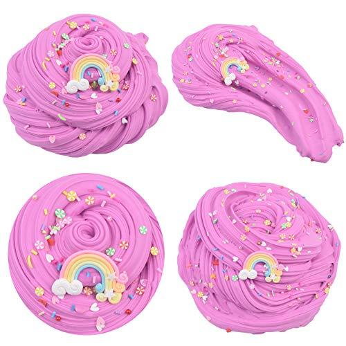 Keemanman Keemanman 9 Pack Butter Slime Kit with Mint Leaf, Watermelon, Peach, Lemon, Unicorn, Coffee, Rainbow and Candy Charms, Scented DIY Slime for Girls and Boys, Stress Relief Toy for Kids Party and Gift