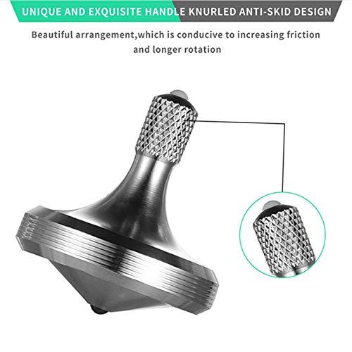 CHEETOP CHEETOP Precision Metal Spinning Top, Well Made Stainless Steel Spin Long Lasting Exceed 8 Mins Desktop Gyro EDC Toy, Perfect Balance Easy to Use Kill Time Efficiently (Pro Max-Silver)
