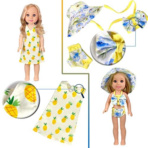 WONDOLL WONDOLL 10-Sets Doll-Clothes for American-14-inch-Dolls - Compatible with 14.5-inch-Dolls Handmade Clothes and Outfits Accessories Christmas Birthday Gift for Little Girl
