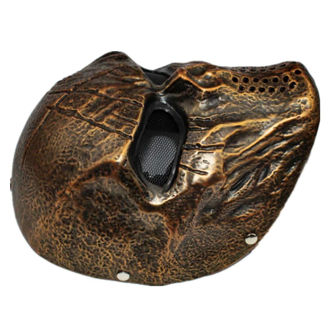 JMKJMJP JMKJMJP Resin Airsoft Skull Masks Halloween Horror Marauders mask Cosplay Tactical Masks with Metal Mesh Eye Protection(Copper)