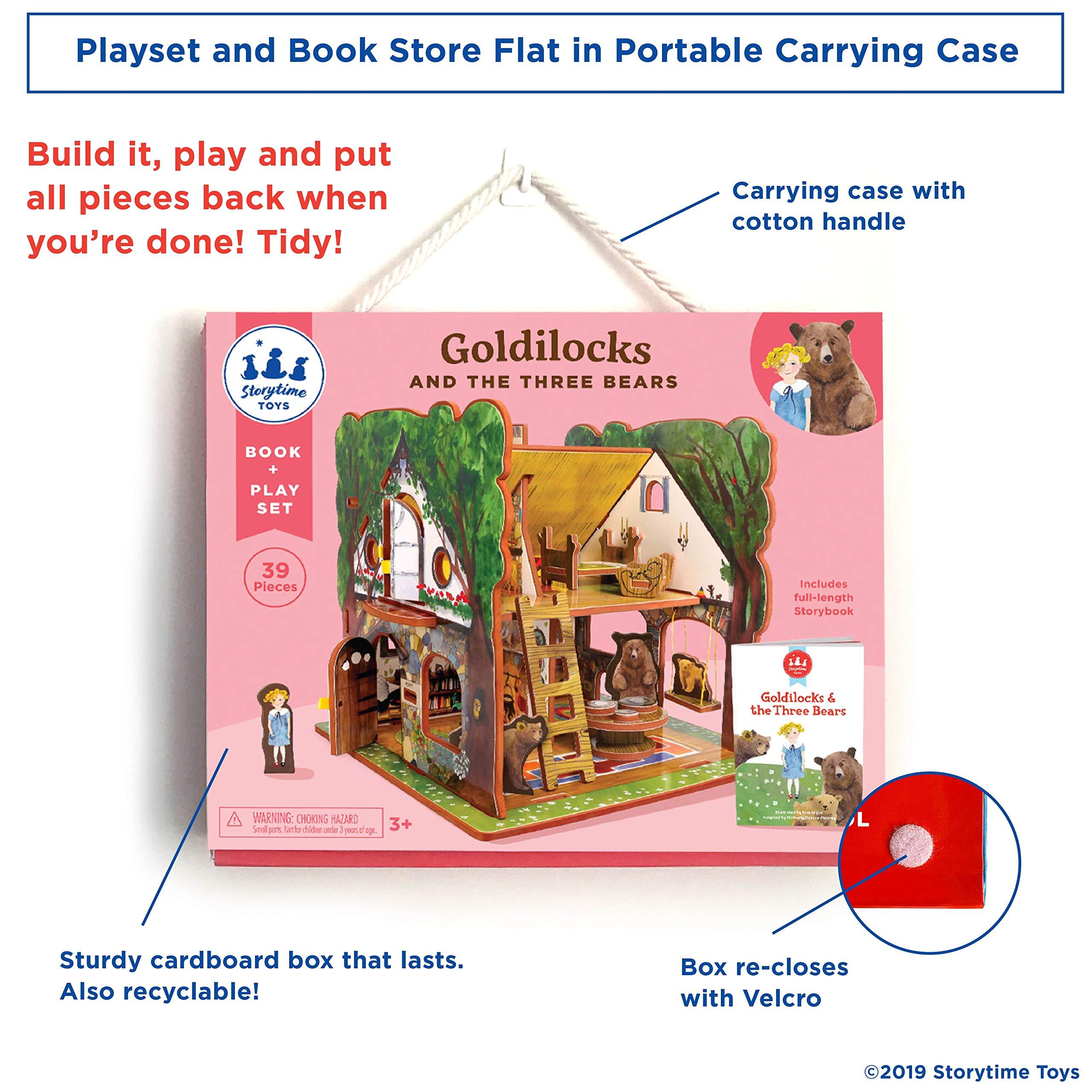 STORYTIME TOYS STORYTIME TOYS Goldilocks and The Three Bears 3D Puzzle - Book and Toy Set - 3 in 1 - Book, Build, and Play