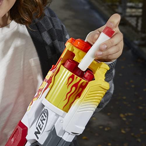 NERF NERF Mega CycloneShock Toy Blaster, Hotrod Color Style, 6-Dart Drum, 6 AccuStrike Mega Darts, Easy Priming (Amazon Exclusive)