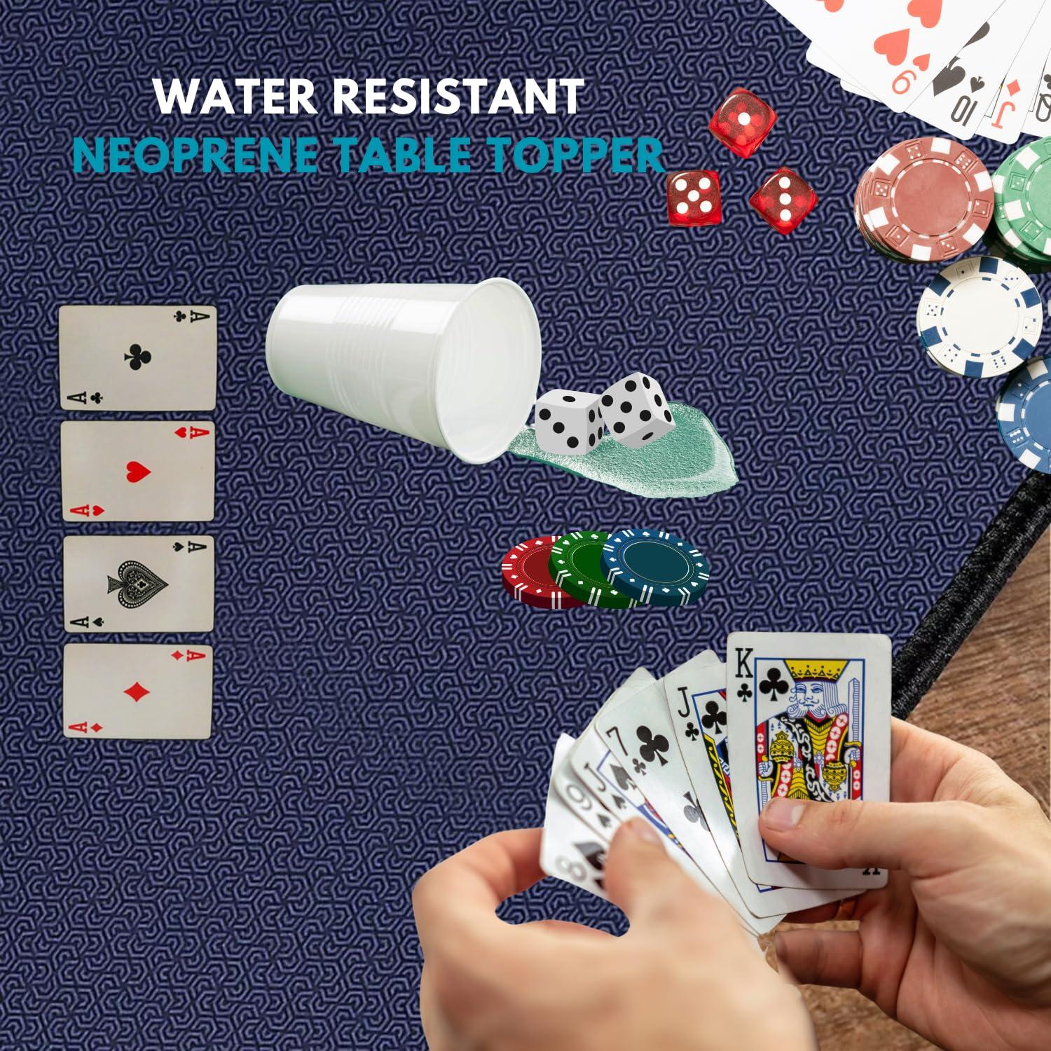 Feltectors Feltectors Board Game Playmat | 36 x 48 in. Blue Table Topper Playmat Cover for Gaming Mahjong Top Black RPG, Dice Games | Neoprene Table Mat Water Resistant with Carry Storage Case 3 x 4 ft.