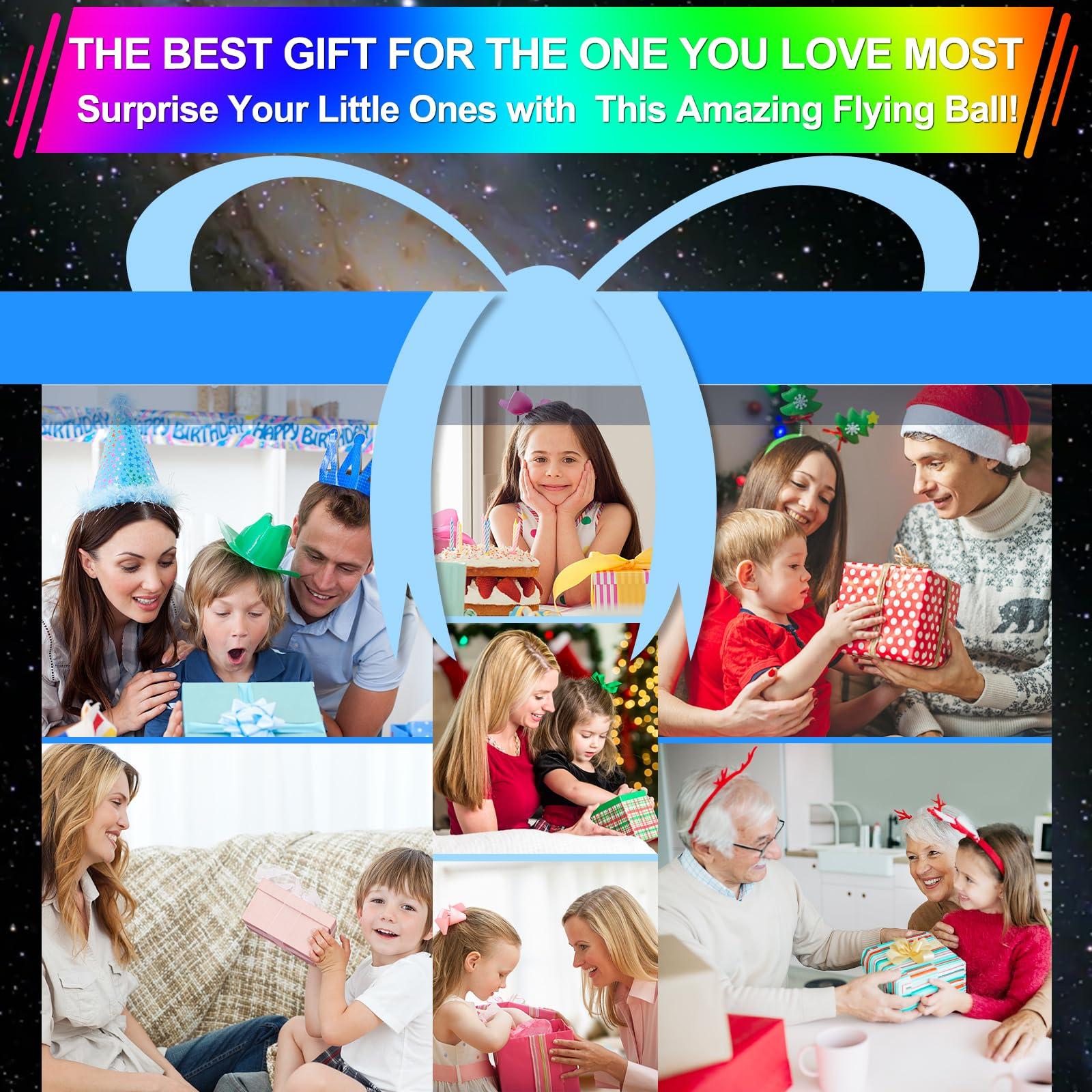 Vantexi Flying Orb Ball Toy, Magic Hand Controlled Mini Drone Fly Orb Hover Ball Toy,Galactic Fidget Spinner Flying Orb, Cool Toys Gift for 6 7 8 9 10+ Year Old Boys Girls Toys-Blue