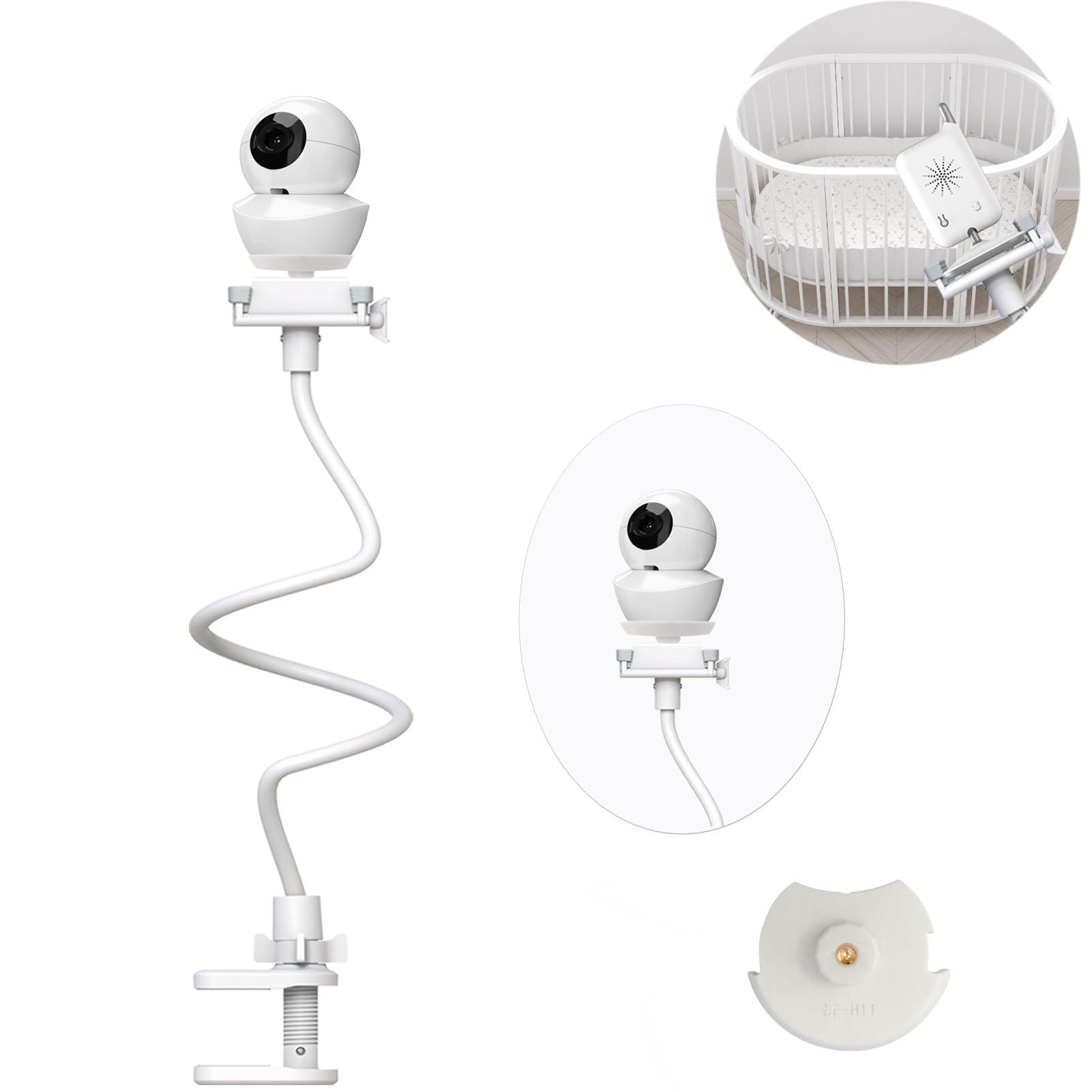 Derebir Derebir Baby Monitor Mount Stand Compatible with Babysense Max View HD S2/ V43 /V24 Baby Monitor Flexible Clip Long Baby Monitor Holder Compatible with Other 1/4 Baby Camera Screw Mount (33.5 inch)