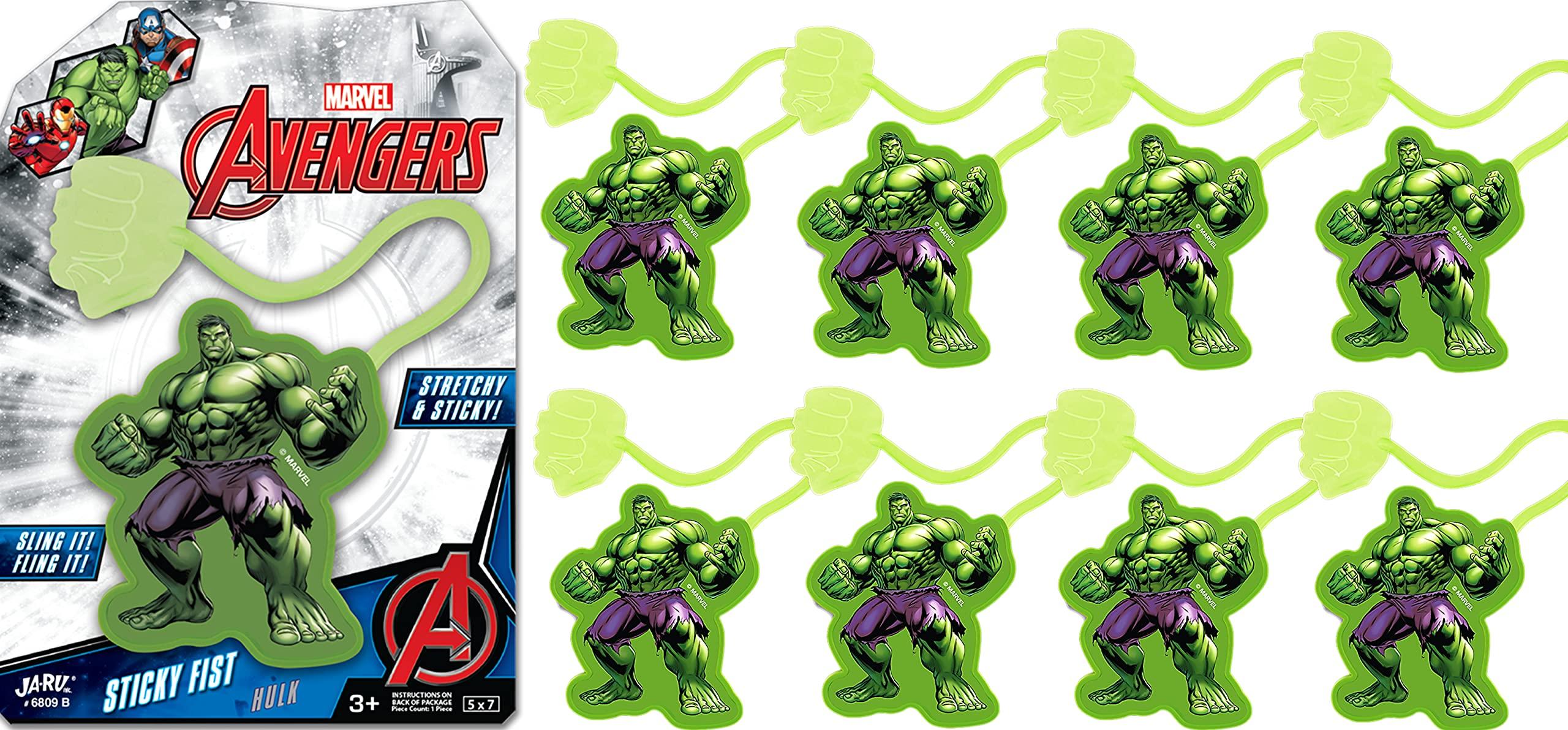 JA-RU JA-RU Marvel Hulk Sticky Hands Stretchy Toys (8 Hulk Packs) Superheroes Stretchy Snap Hands Birthday Supplies for Kids, Pinata Filler, Stocking Stuffers in Bulk B-6809-8